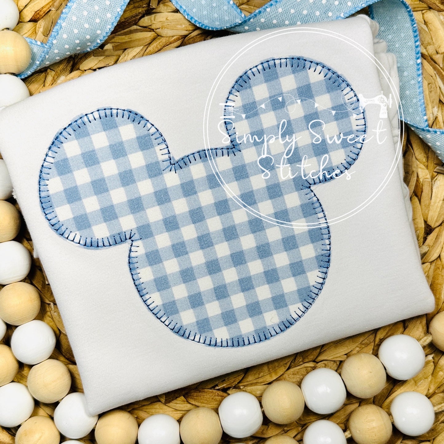 2510 - MOUSE HEAD - APPLIQUE CHILD SHIRT