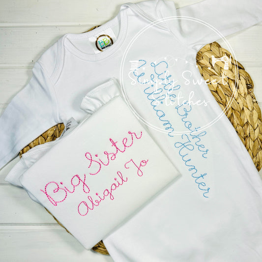 2531 - BIG SISTER - EMBROIDERY CHILD SHIRT
