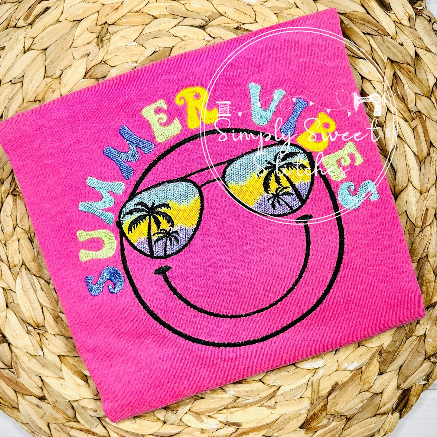 2541 - SUMMER VIBES - EMBROIDERY ADULT TANK