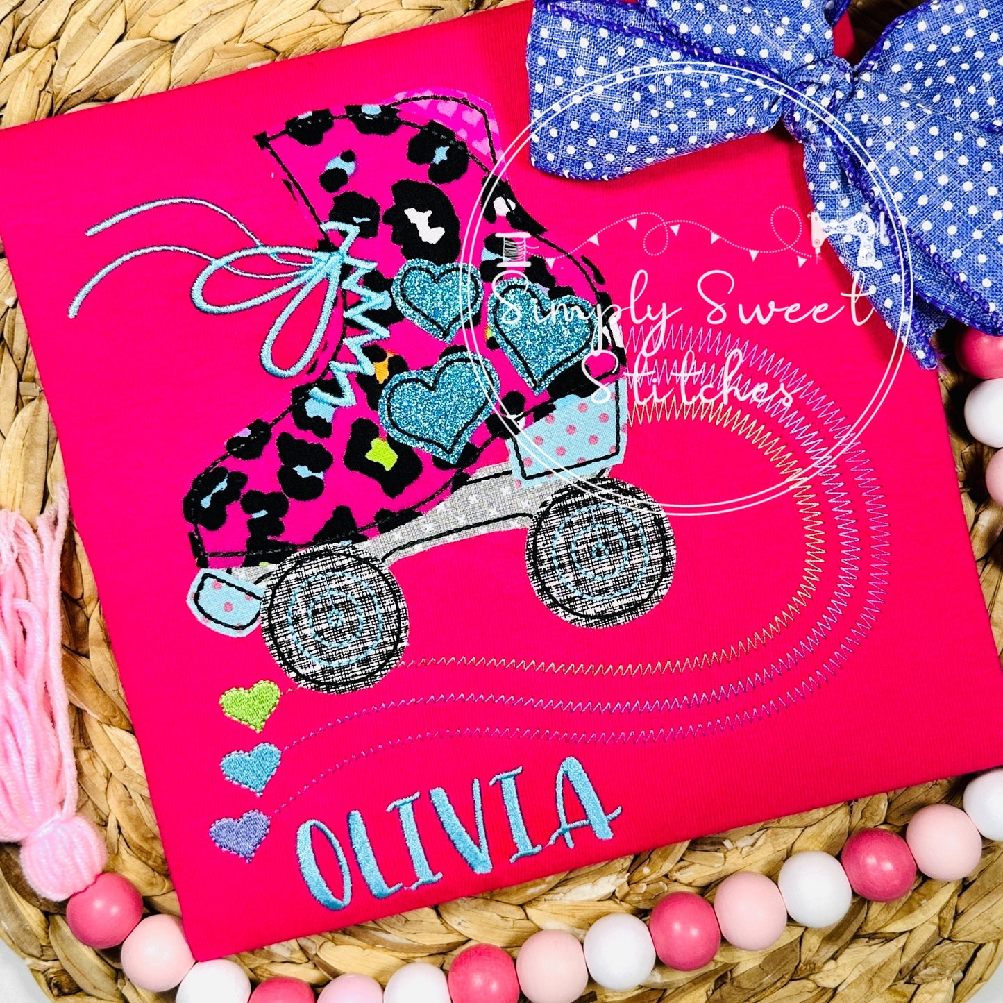 2663 - ROLLER SKATE - APPLIQUE CHILD SHIRT