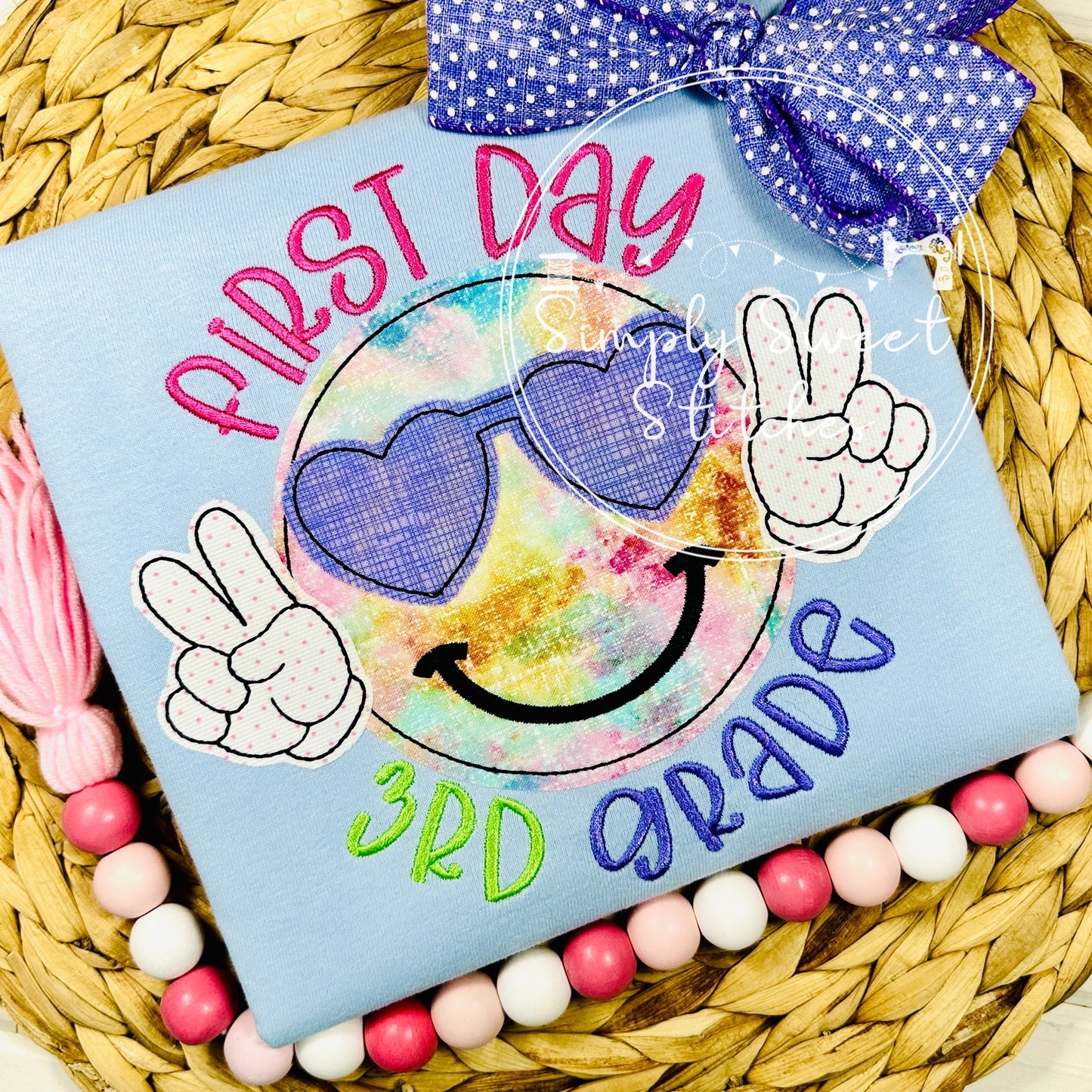 2549 - FIRST DAY PEACE SIGN - APPLIQUE CHILD SHIRT