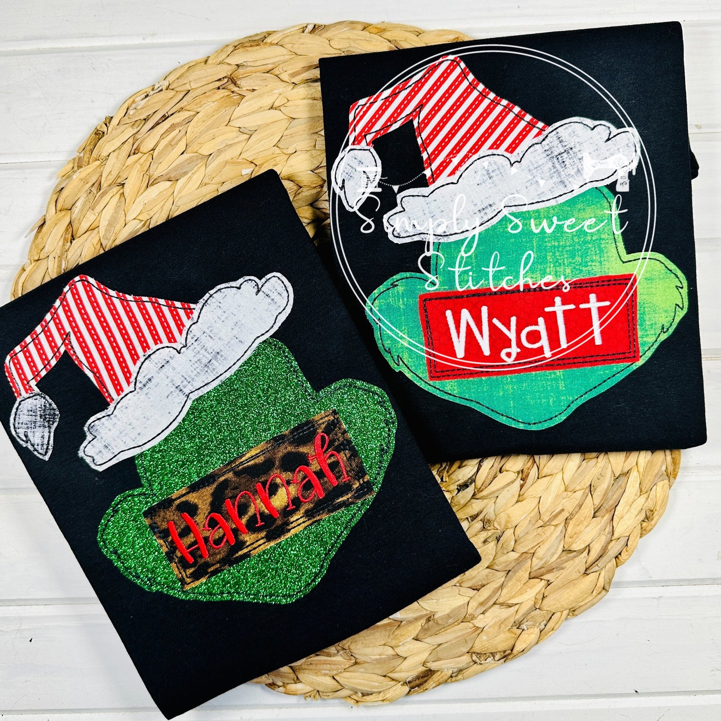 2384 - GRINCH CHRISTMAS - APPLIQUE CHILD SHIRT