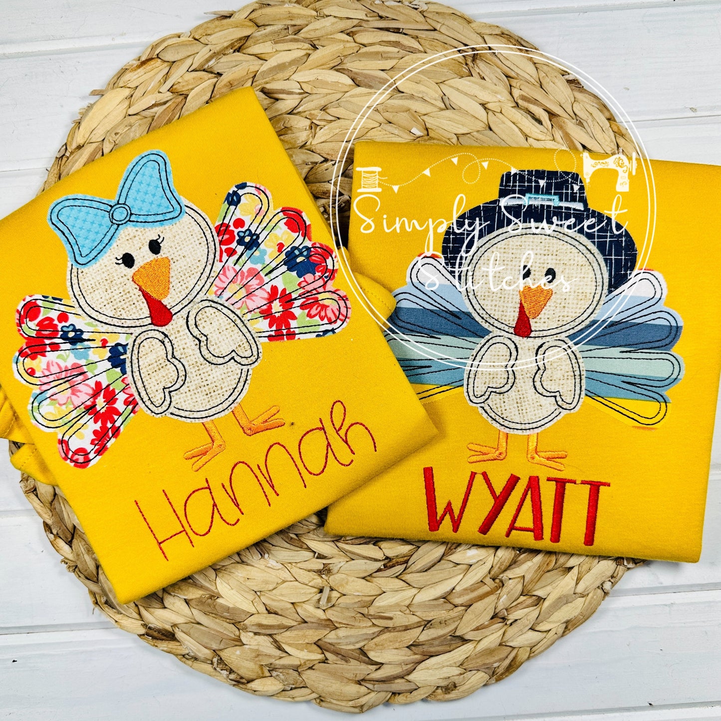2156 - PILGRAM TURKEY - APPLIQUE CHILD SHIRT