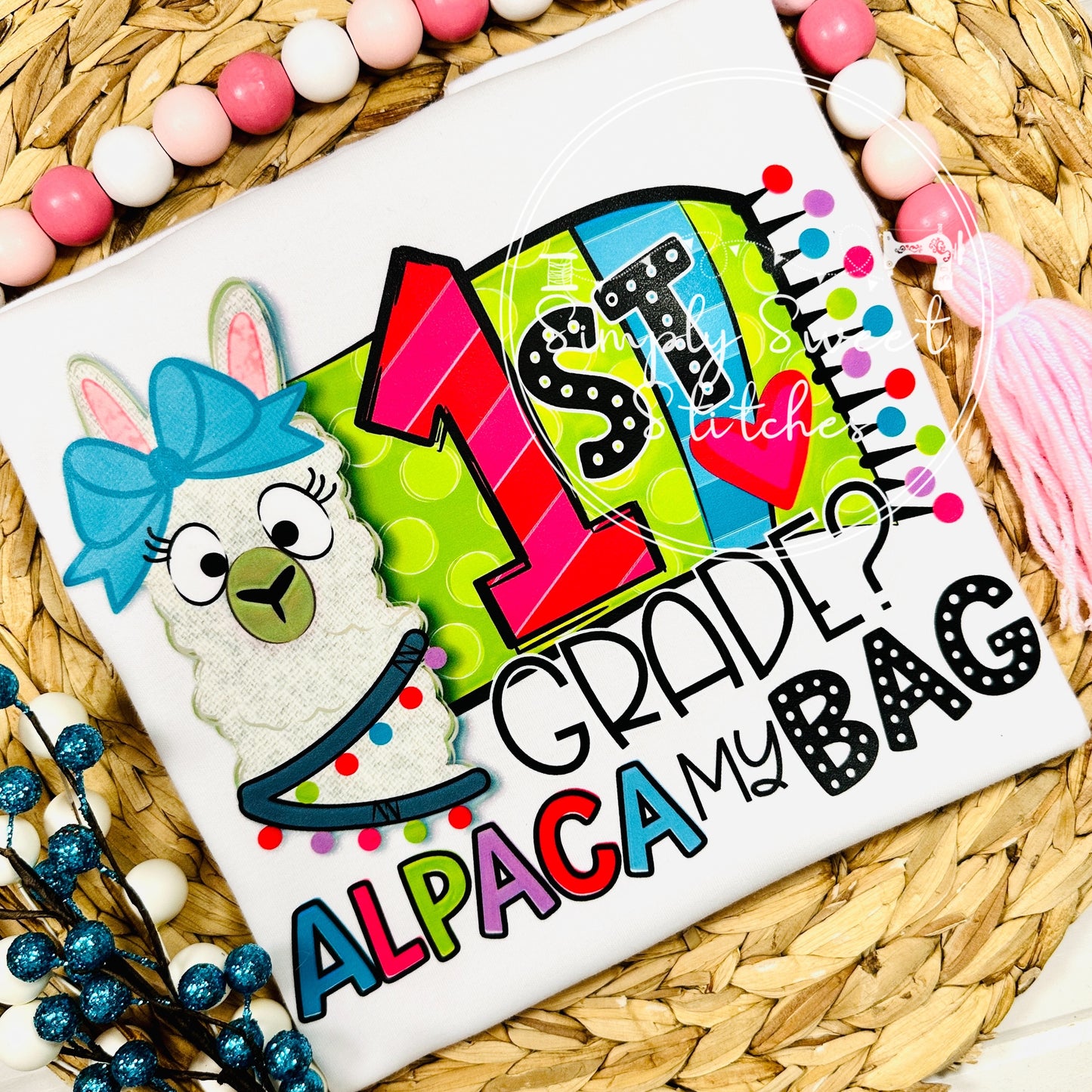 1466 - 1ST GRADE ALPACA BAG - HEAT PRESS CHILD SHIRT