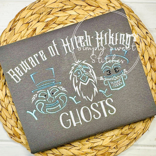 2587 - HITCH HIKING GHOSTS - APPLIQUE ADULT SHIRT