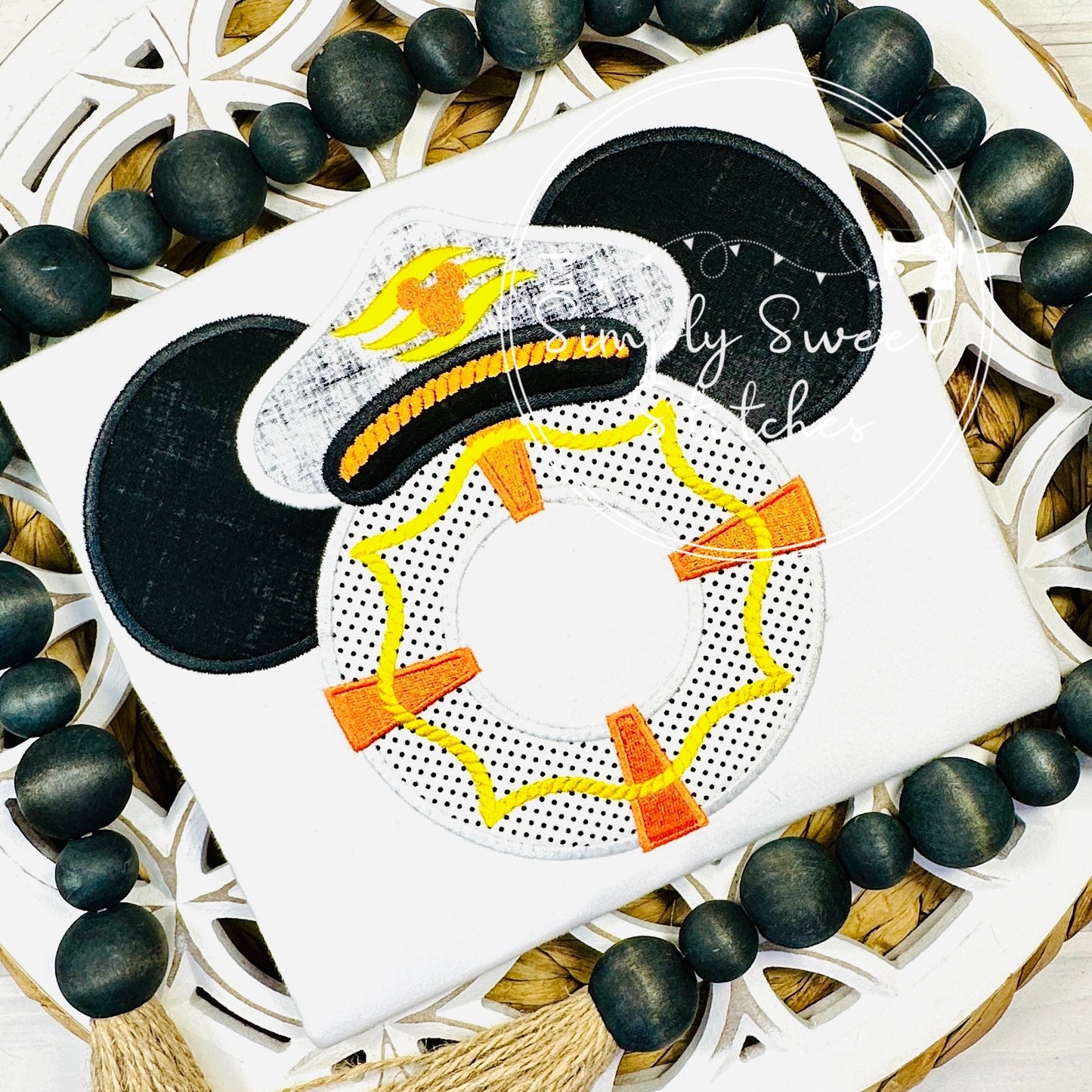 2503 - LIFE PRESERVER MOUSE BOY - APPLIQUE CHILD SHIRT