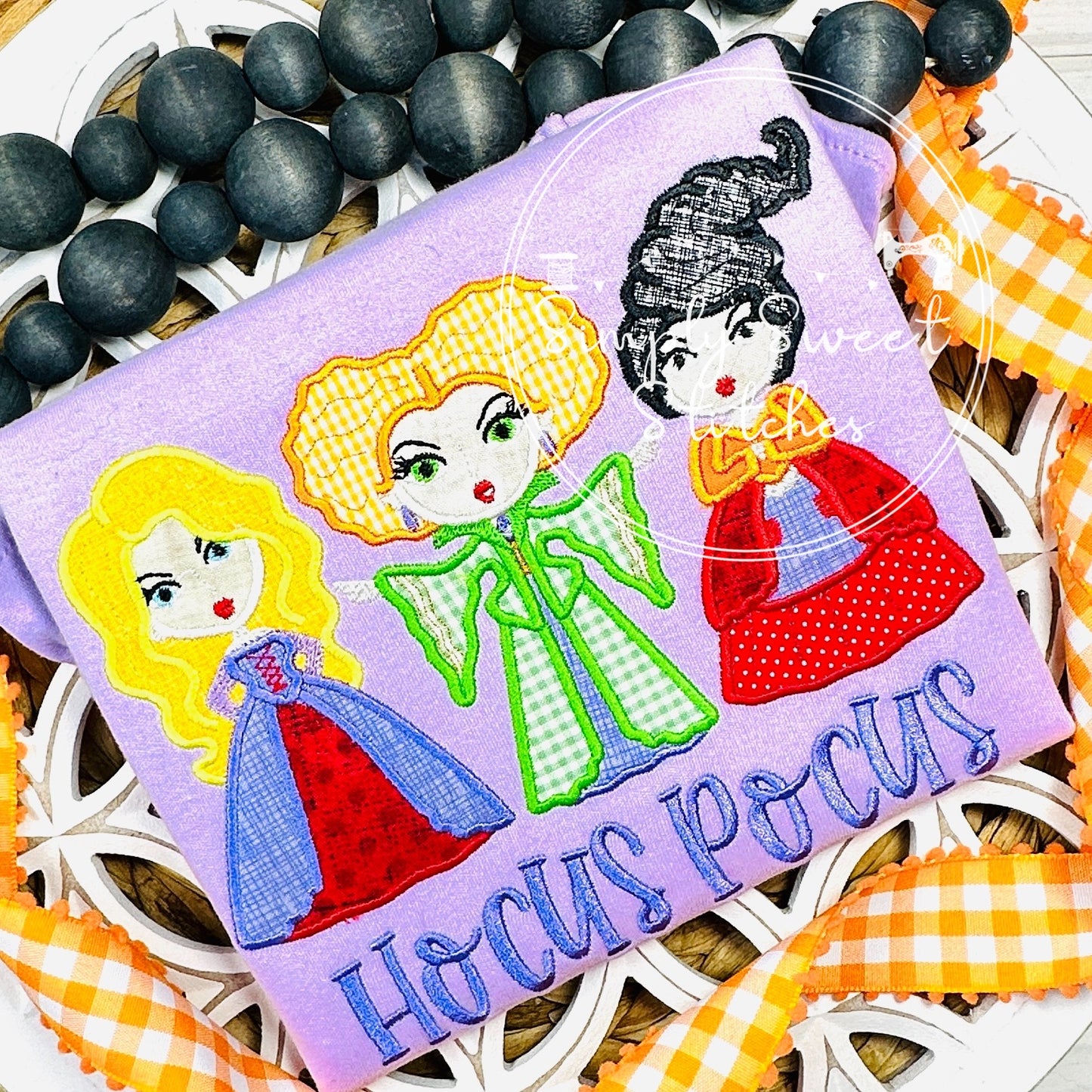 1120 - WITCH SISTERS HOCUS POCUS - APPLIQUE CHILD SHIRT