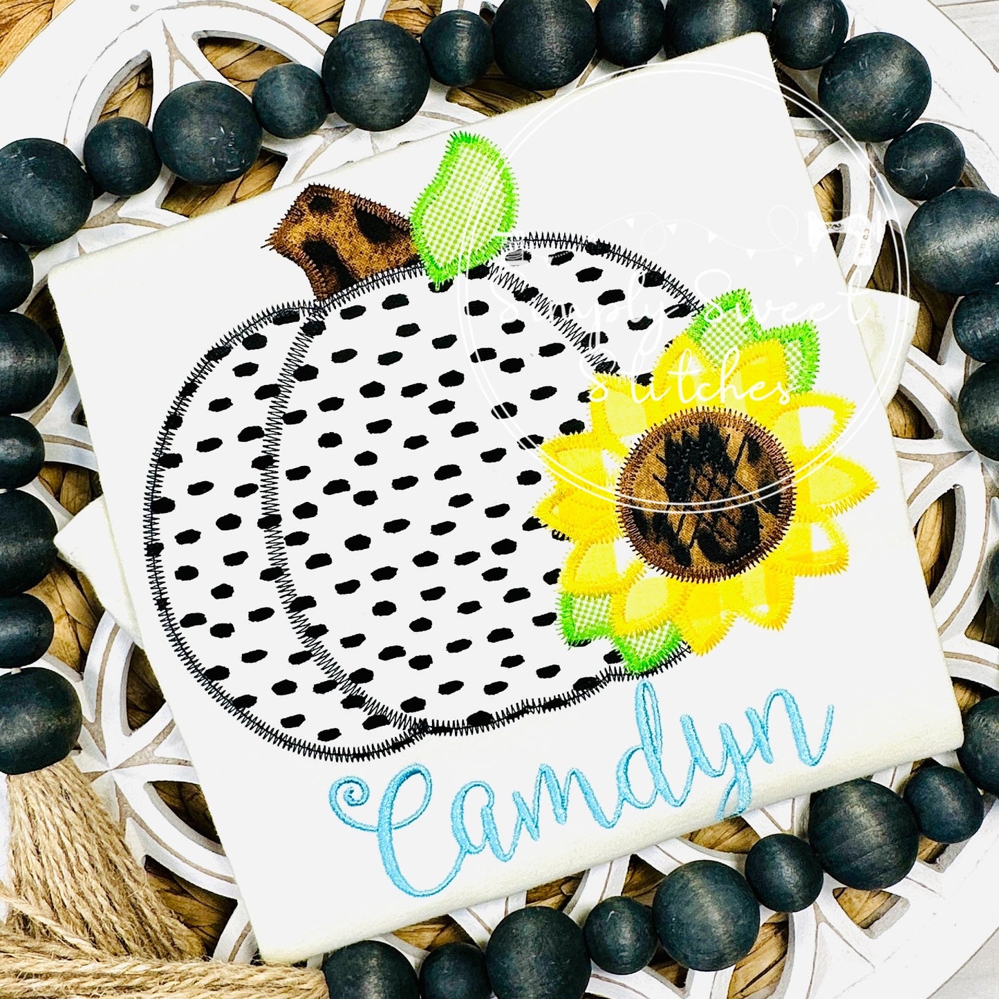 1198 - SUNFLOWER PUMPKIN - APPLIQUE CHILD SHIRT