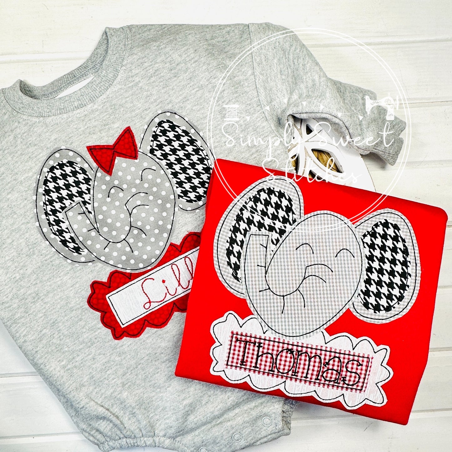 2615 - BOY ELEPHANT - APPLIQUE CHILD SHIRT