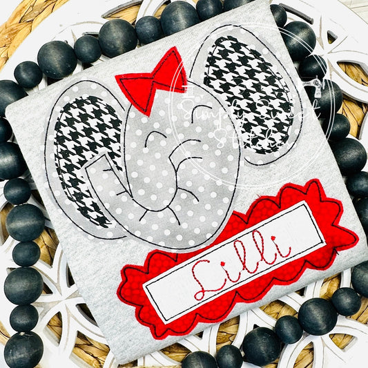 2616 - GIRL ELEPHANT - APPLIQUE CHILD SHIRT