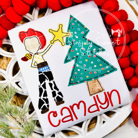 2672 - JESSE CHRISTMAS TREE - APPLIQUE CHILD SHIRT