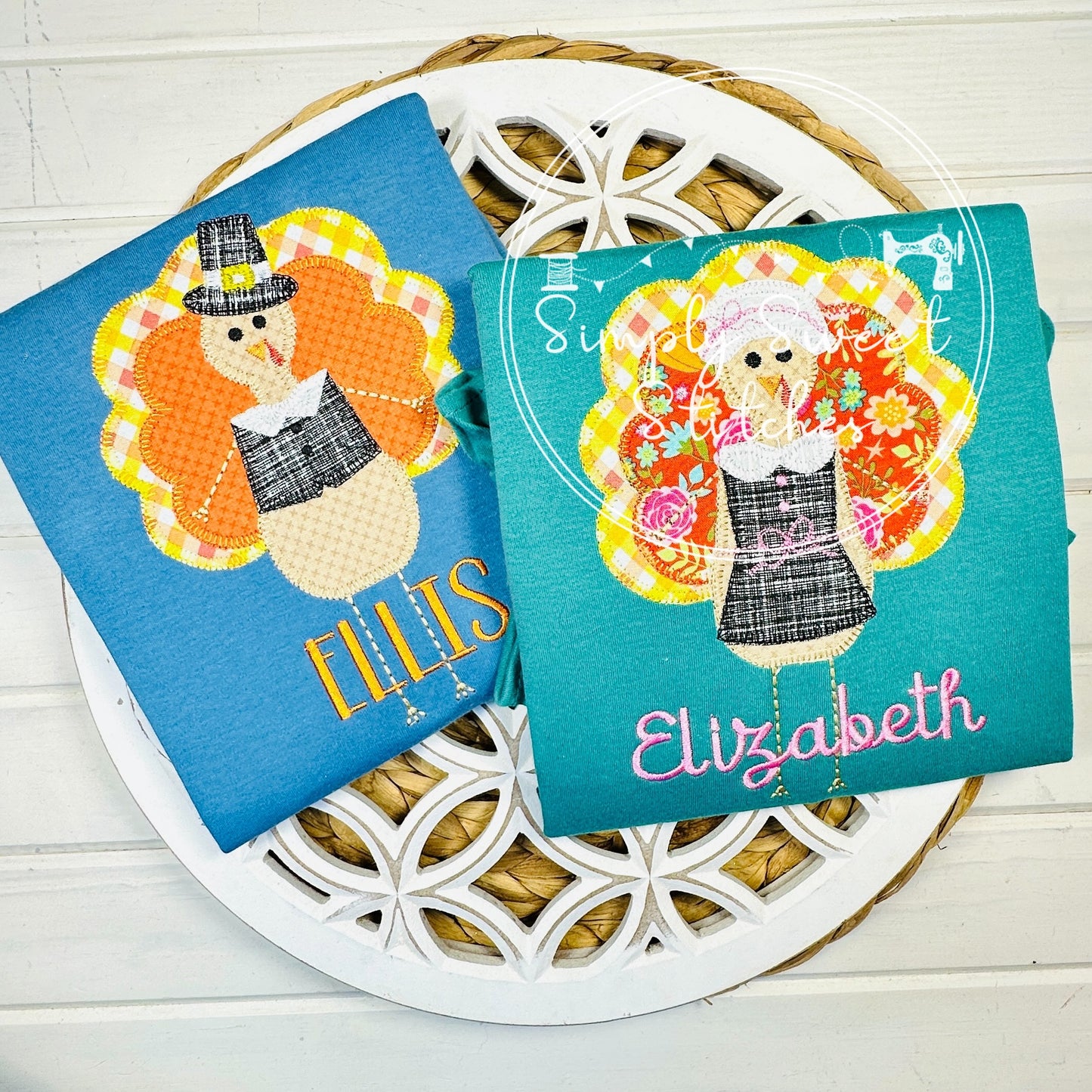 2824 - PILGRAM TURKEY BOY | APPLIQUE CHILD SHIRT