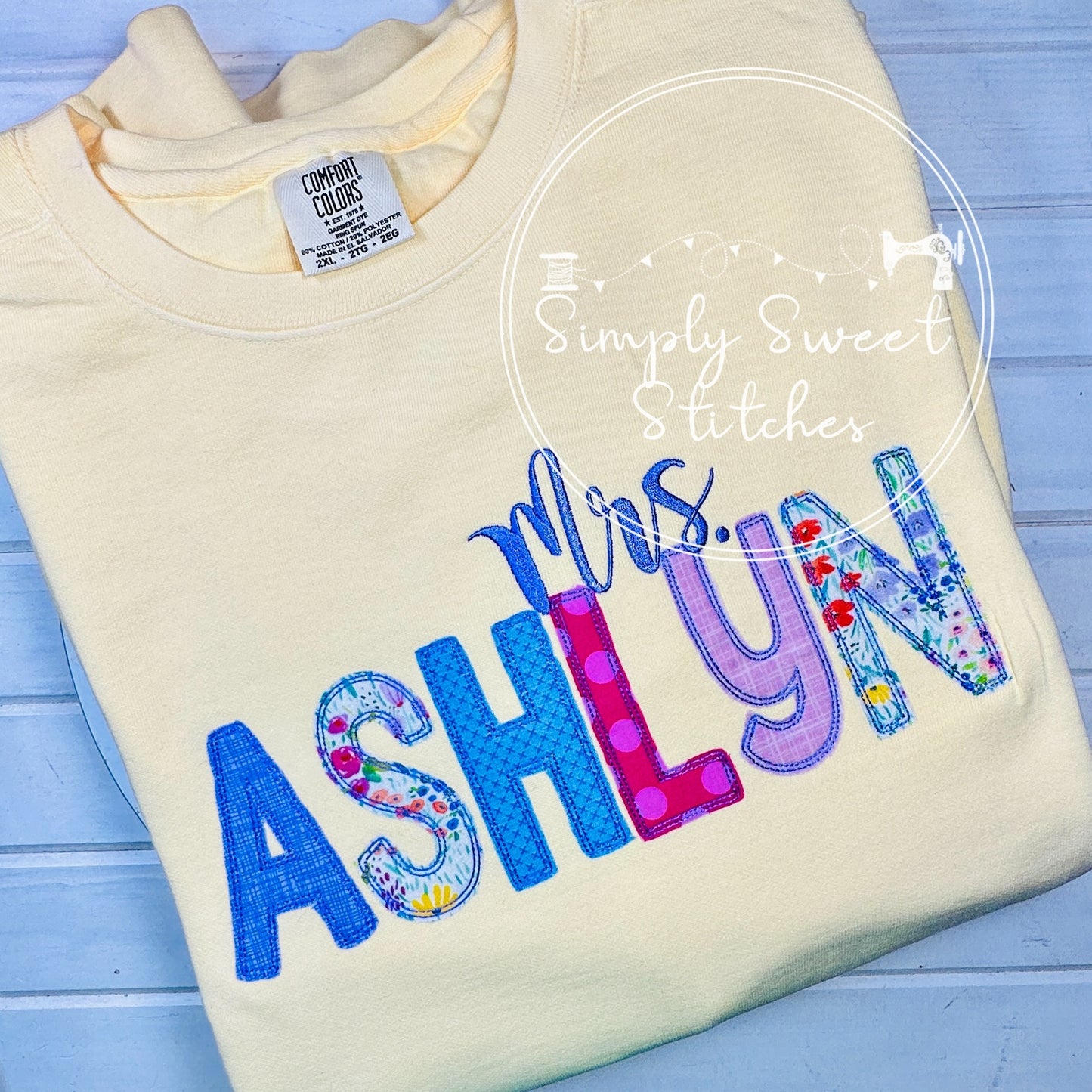 1976 - TEACHER NAME - EMBROIDERY ADULT SHIRT
