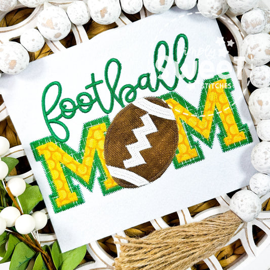 2840 - FOOTBALL MOM - APPLIQUE ADULT SHIRT
