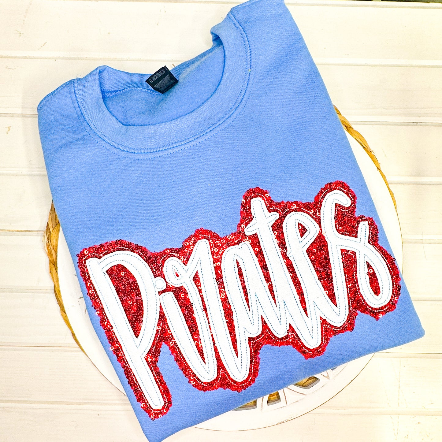 2849 - Pirates Sequins Double Stack Applique - Adult Sweatshirt