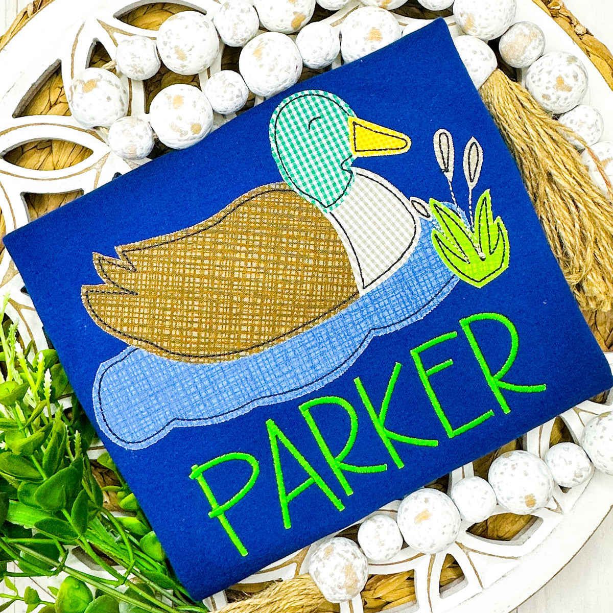 1558 - DUCK - APPLIQUE CHILD SHIRT