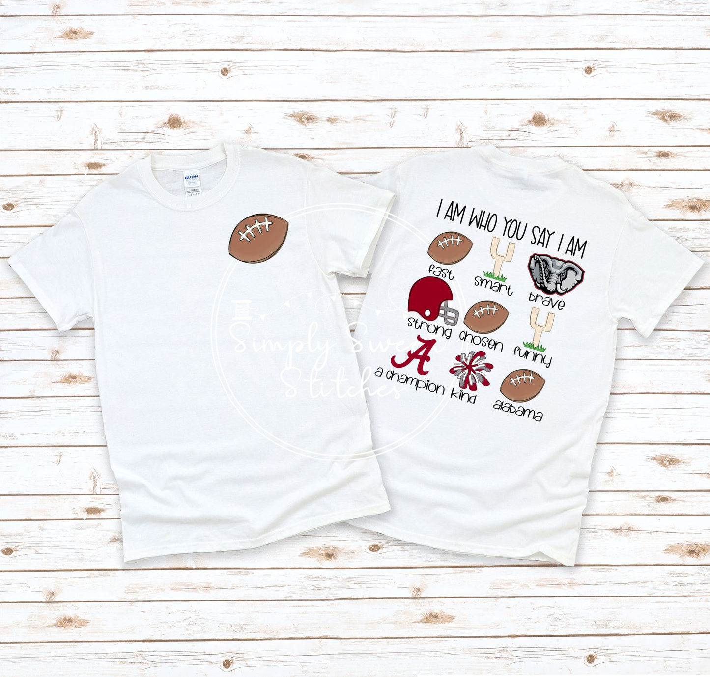 2507 - AL - I AM WHO YOU SAY I AM - ALABAMA EDITION - HEAT PRESS CHILD SHIRT