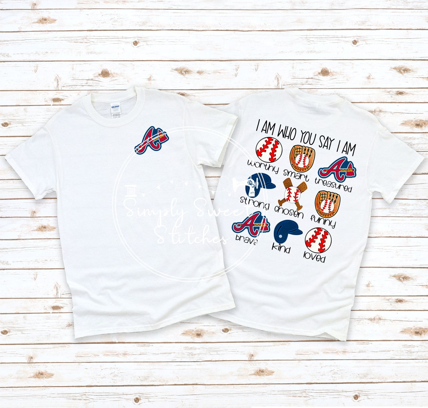 2509 - I AM WHO YOU SAY I AM - BRAVES EDITION - HEAT PRESS CHILD SHIRT