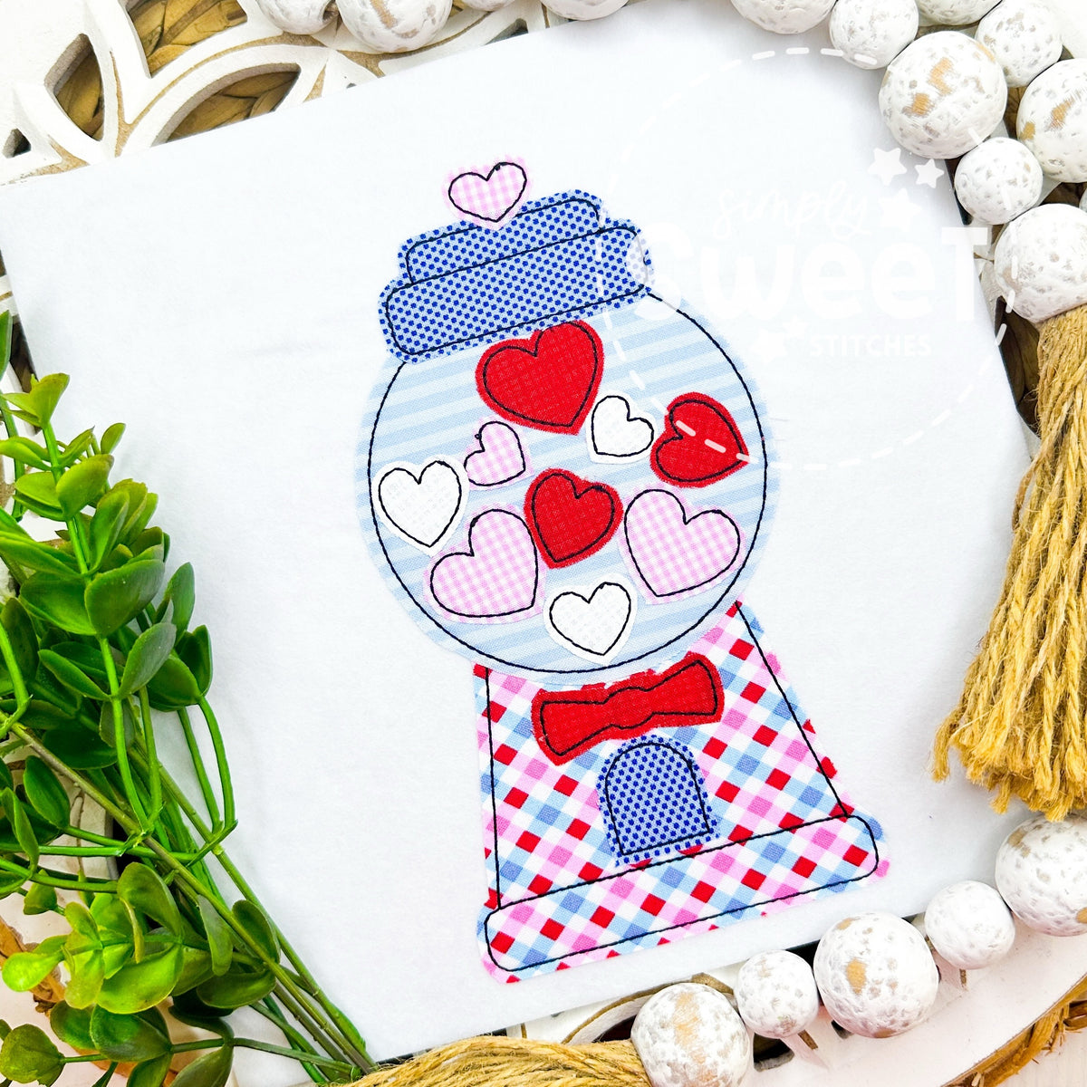 1949 - VALENTINE'S GUMBALL MACHINE - APPLIQUE CHILD SHIRT