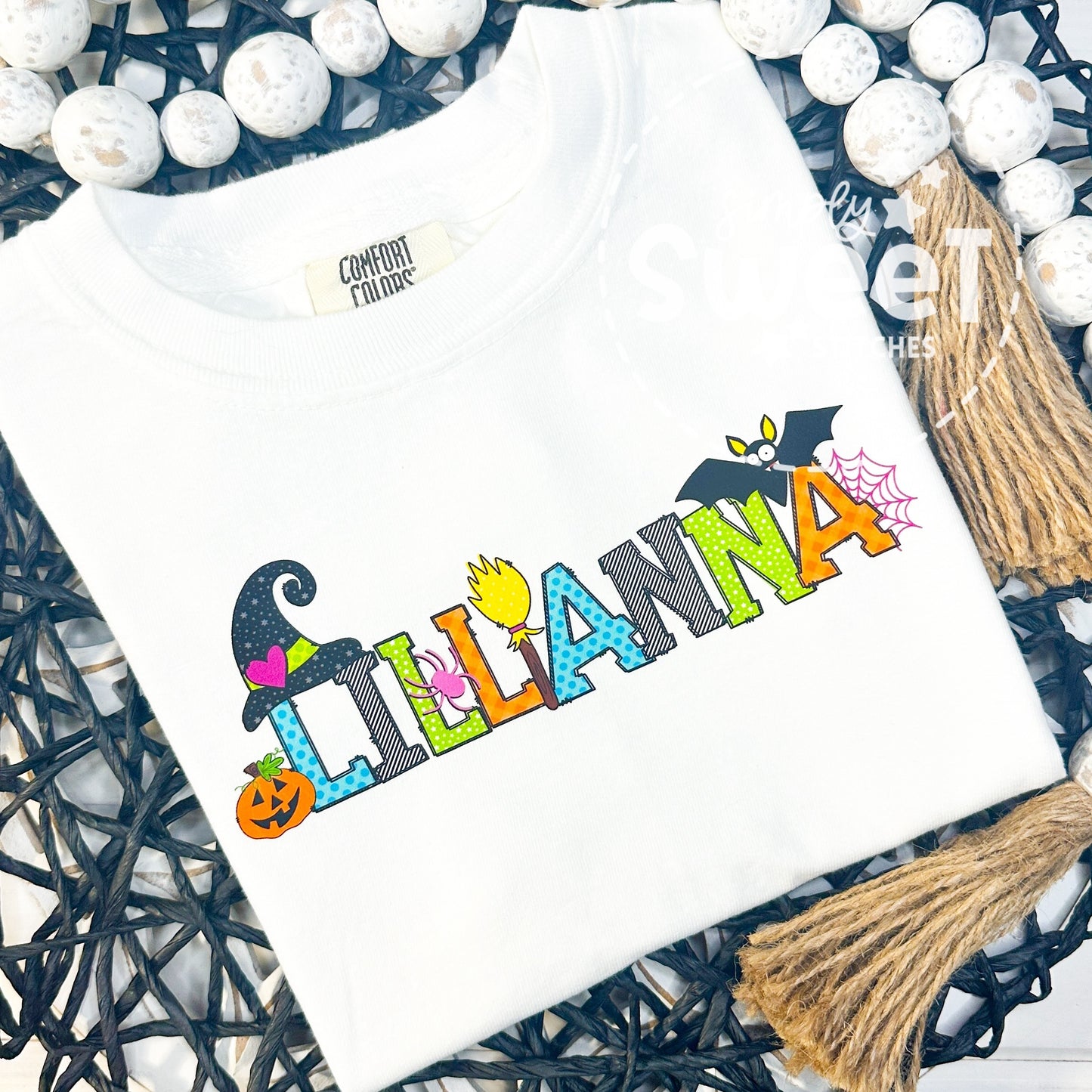 2885 - HALLOWEEN NAME - HEAT PRESS CHILD SHIRT
