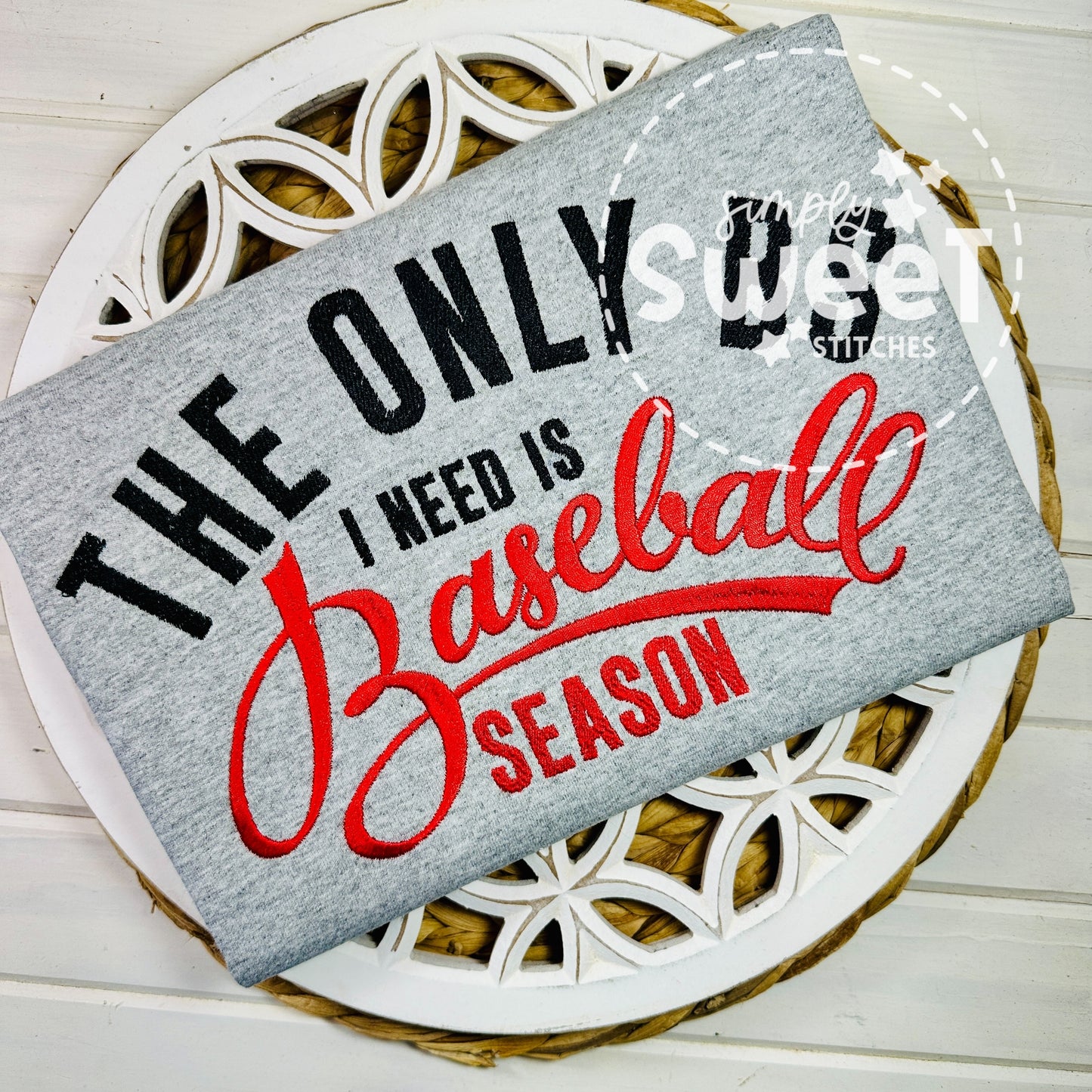 2712 - BASEBALL SEASON BS - EMBROIDERY ADULT SHIRT
