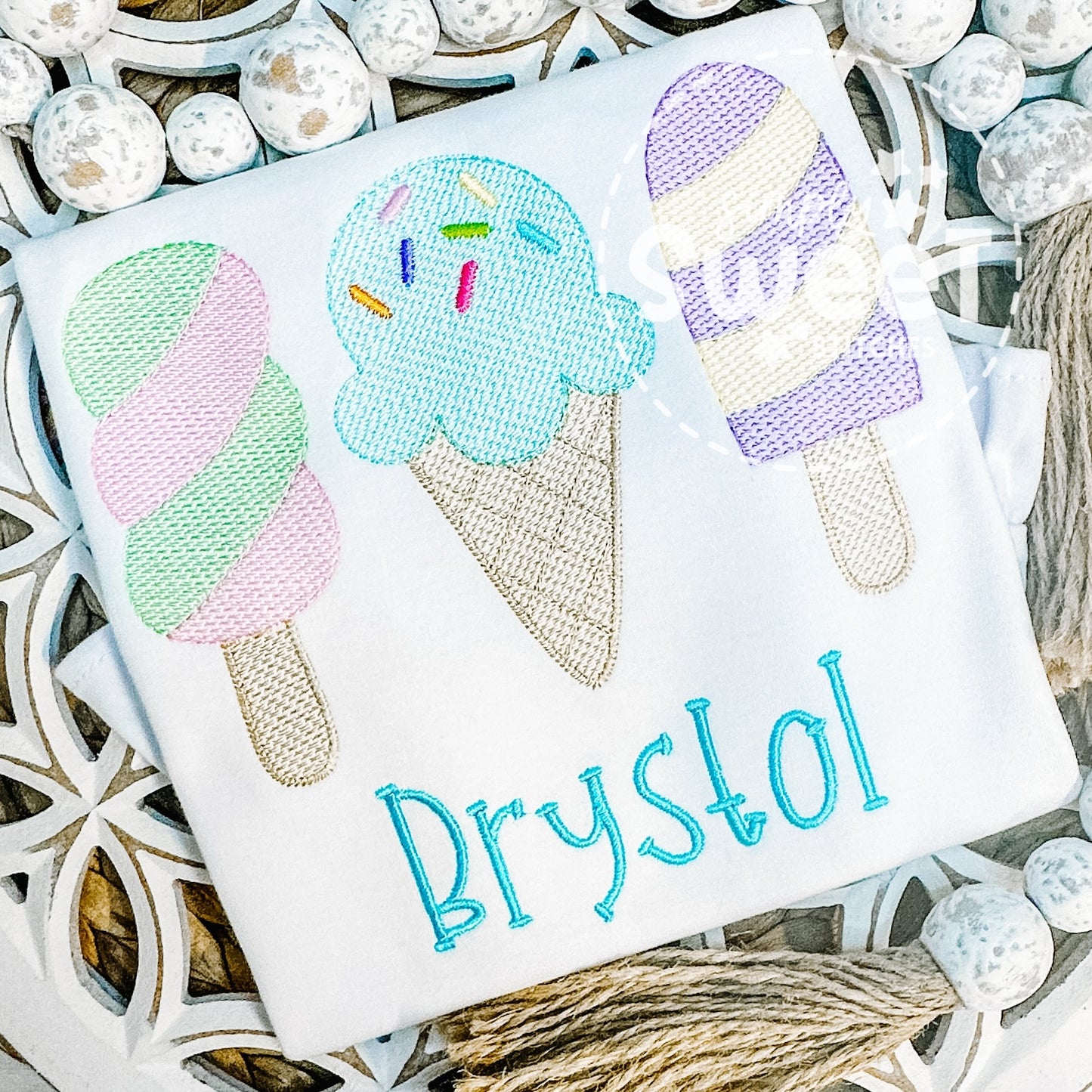 2752 | ICE CREAM TRIO | SKETCH CHILD SHIRT