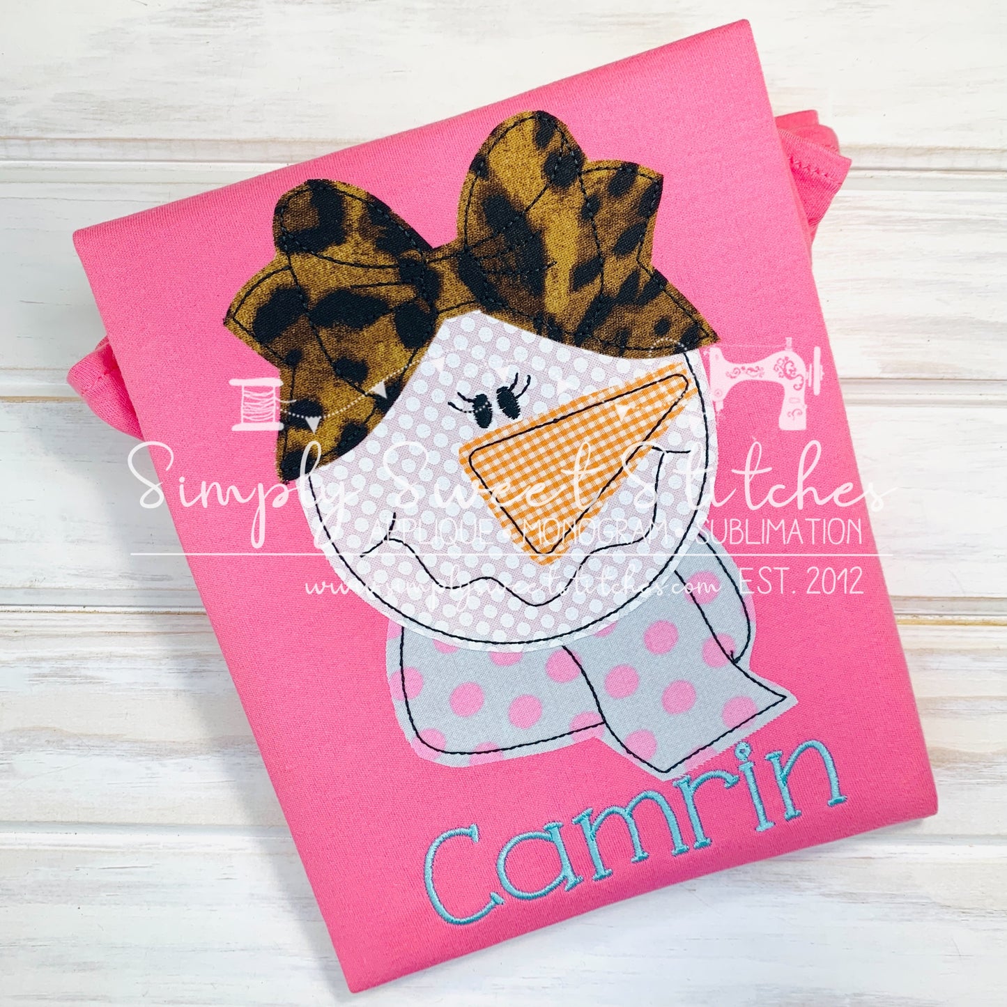 1861 - SNOWMAN GIRL - APPLIQUE CHILD SHIRT