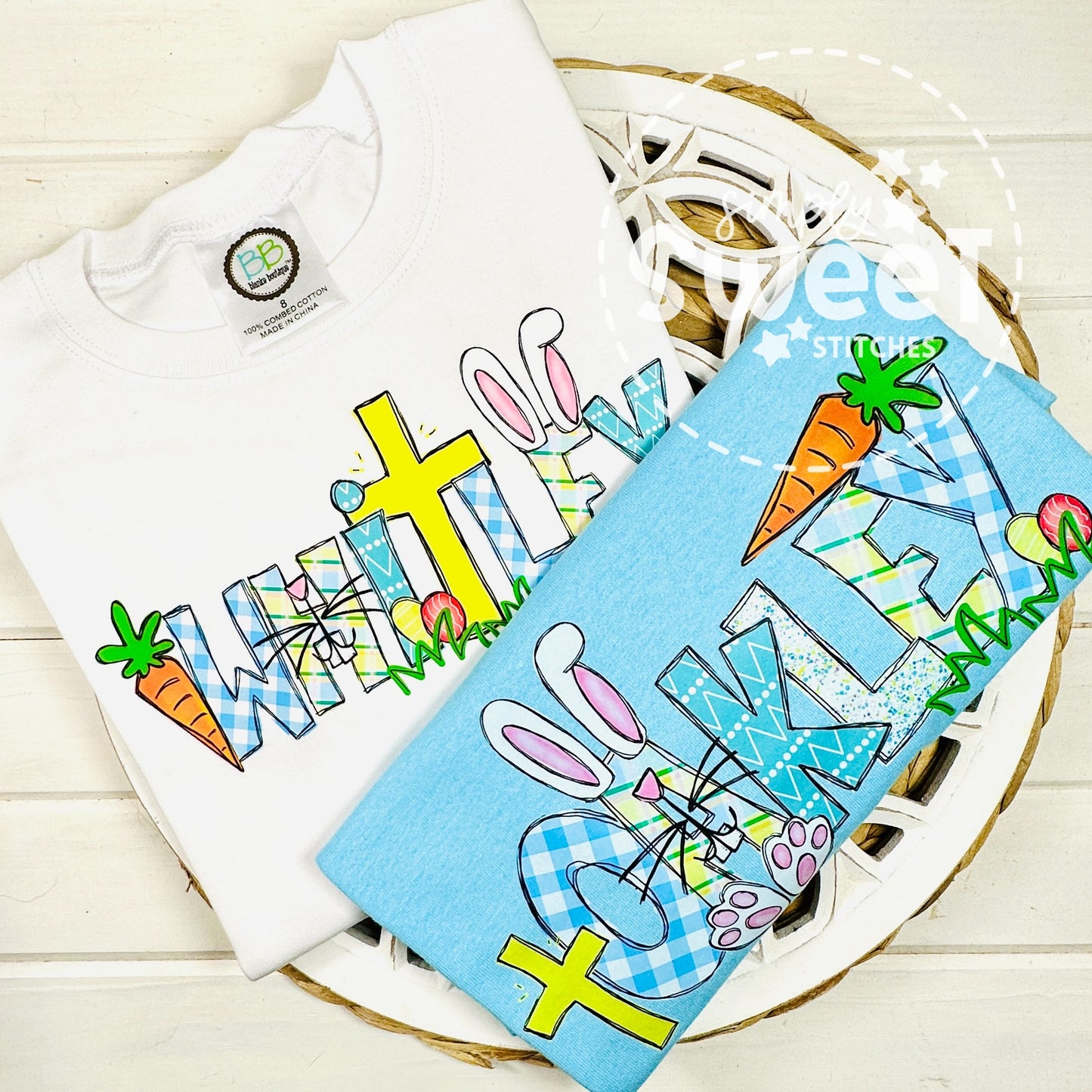 2697 - EASTER NAME ALPHA - HEAT PRESS CHILD SHIRT