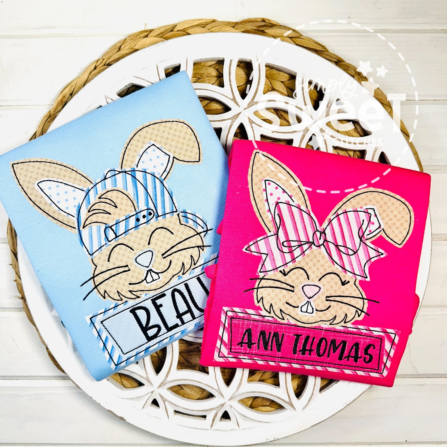 2725 - BOY BUNNY WITH CAP - APPLIQUE CHILD SHIRT