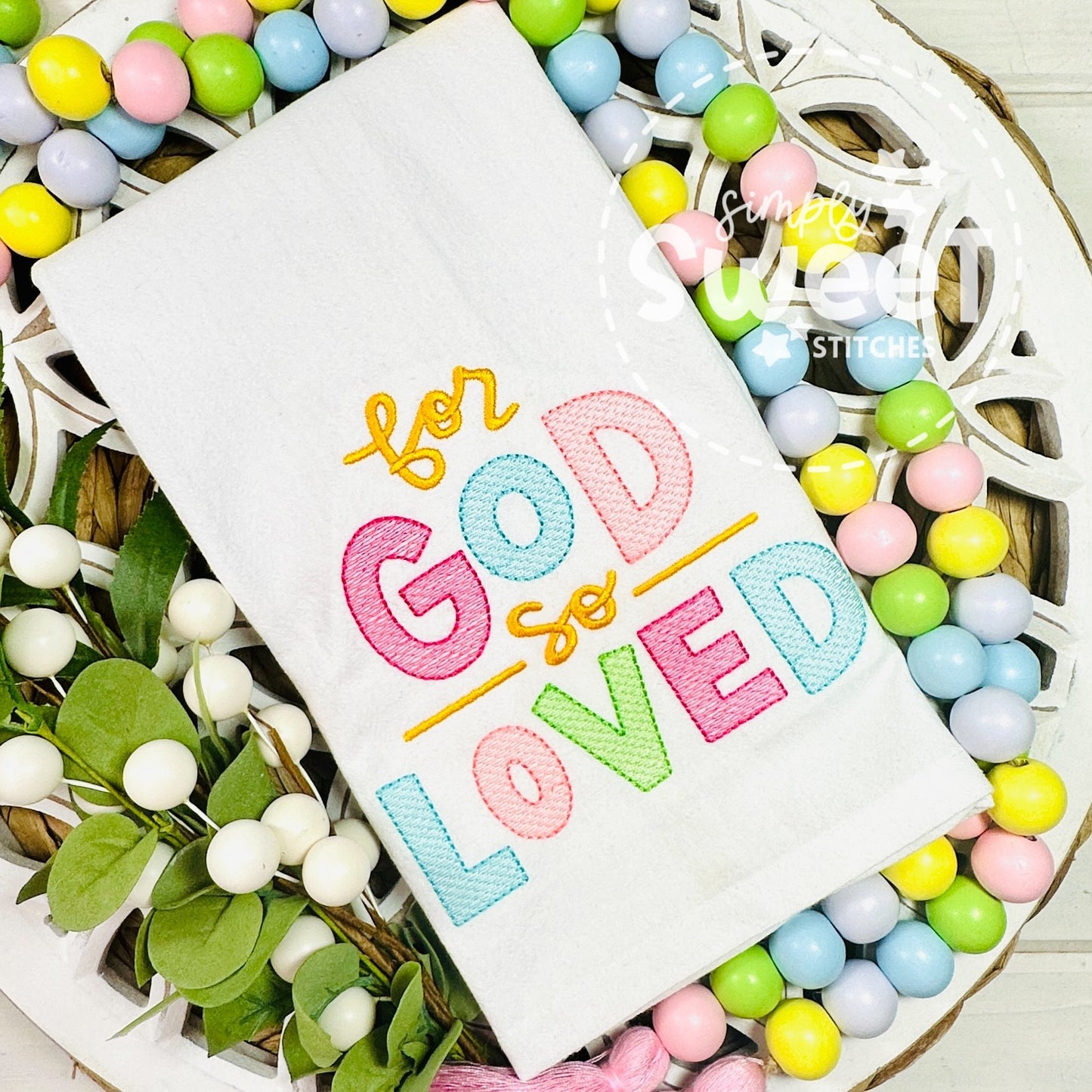 2722 - FOR GOD SO LOVED - KITCHEN TOWEL