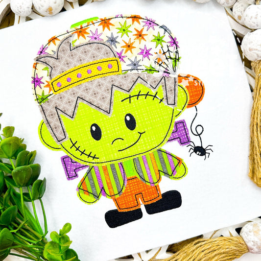 2889 - FRANKENSTEIN COOL DUDE - APPLIQUE CHILD SHIRT