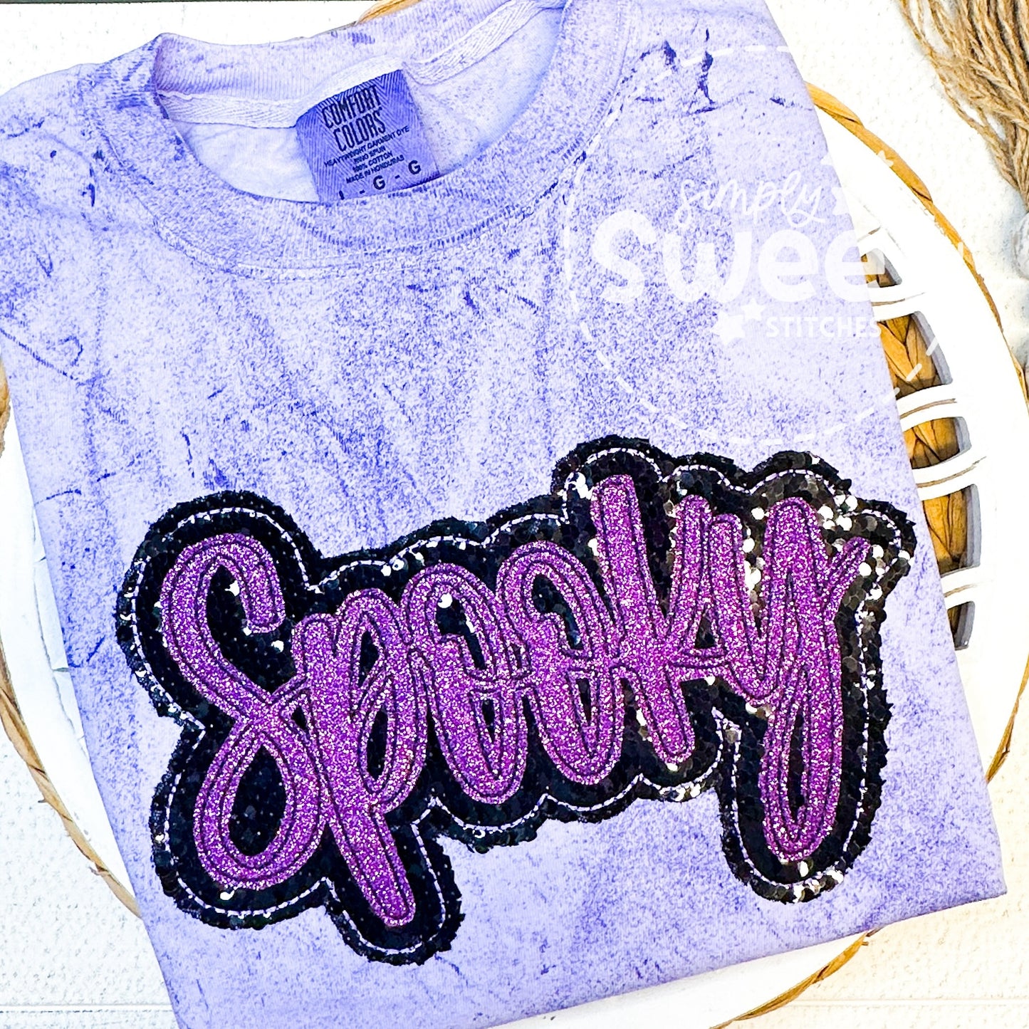 2894 - SPOOKY DOUBLE STACK SEQUINS - ADULT SHIRT