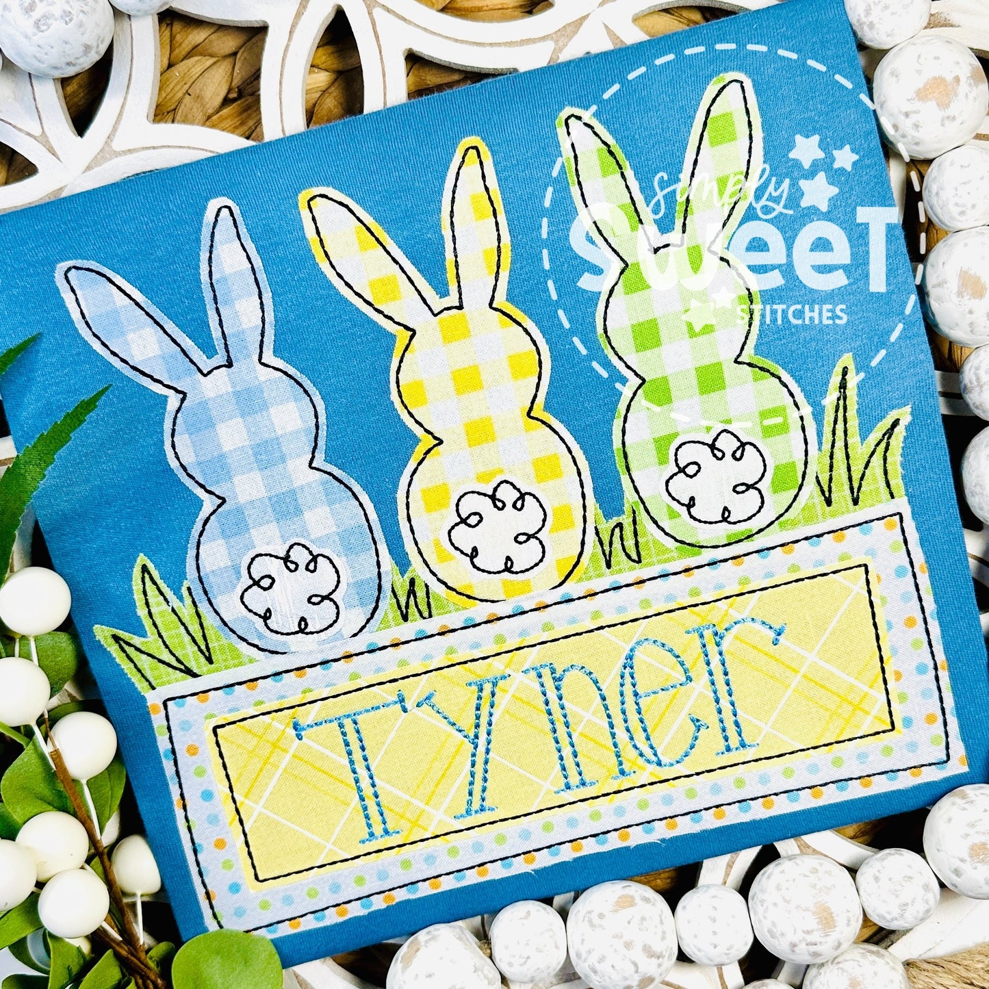 2726 - BOY BUNNY TRIO - APPLIQUE CHILD SHIRT