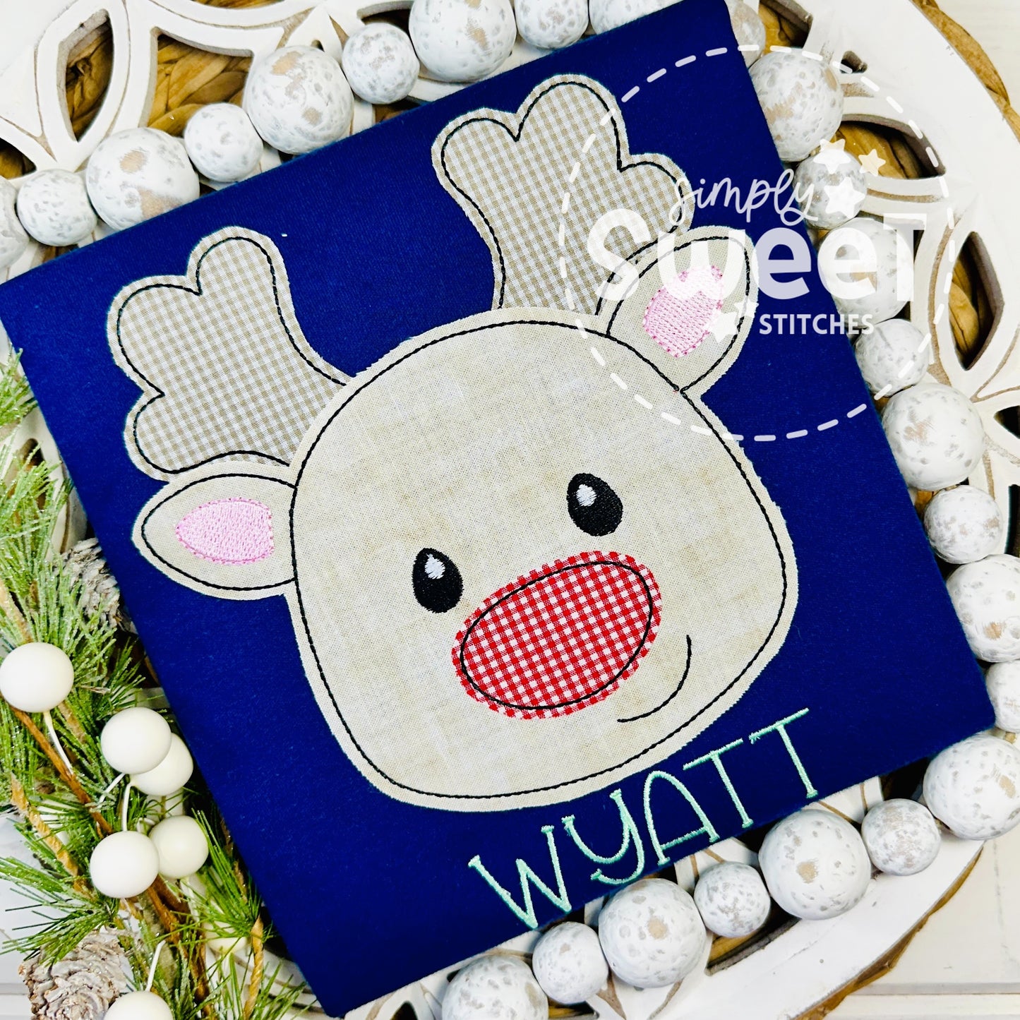 2667 - BOY REINDEER - APPLIQUE CHILD SHIRT