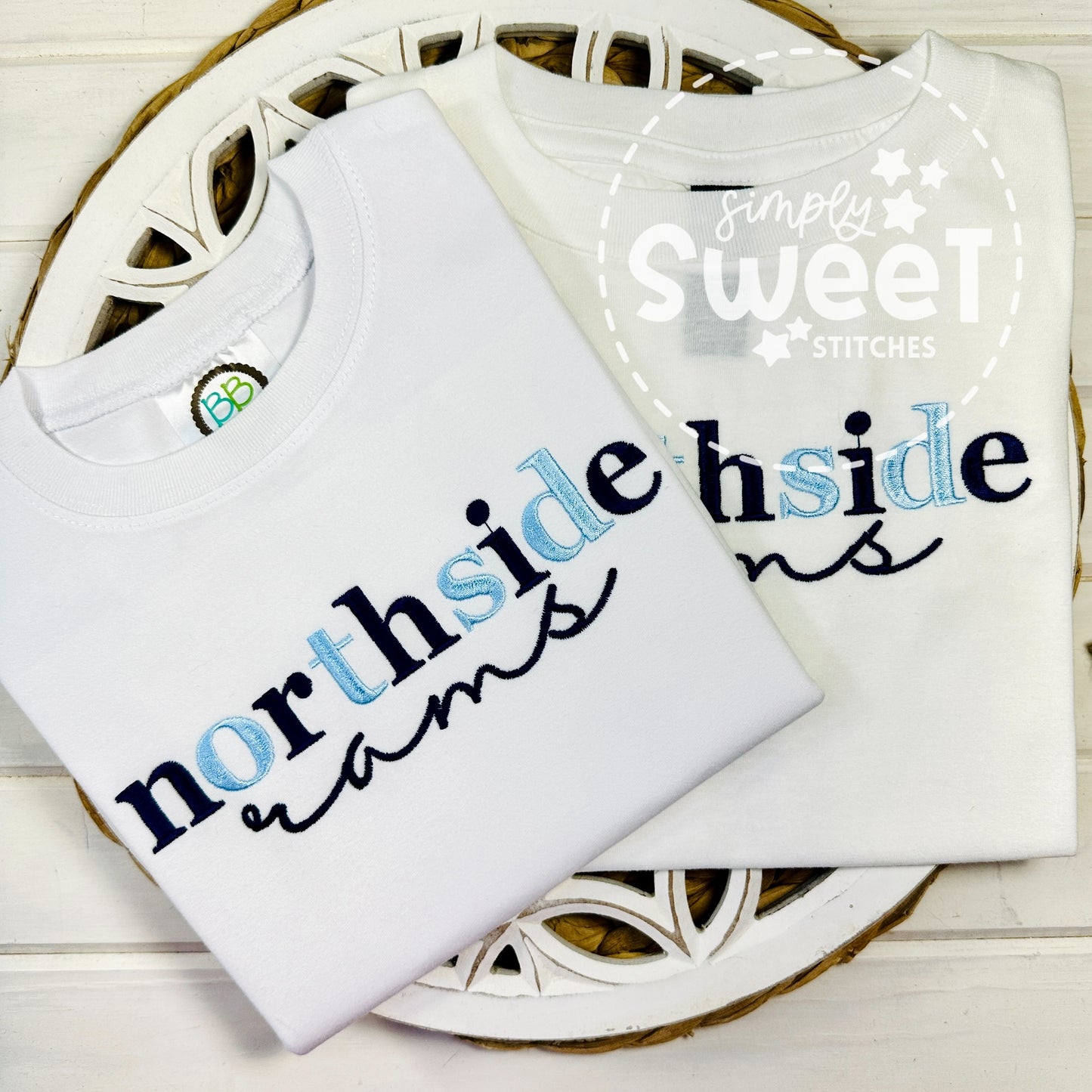 2729 - SCHOOL MASCOT LETTERING - EMBROIDERY CHILD SHIRT