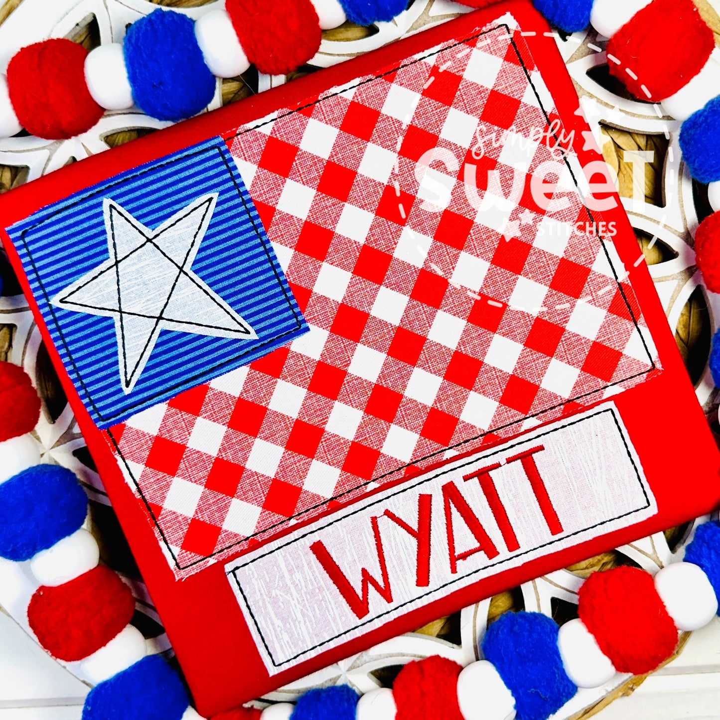 2010 - FLAG WITH STAR - APPLIQUE CHILD SHIRT