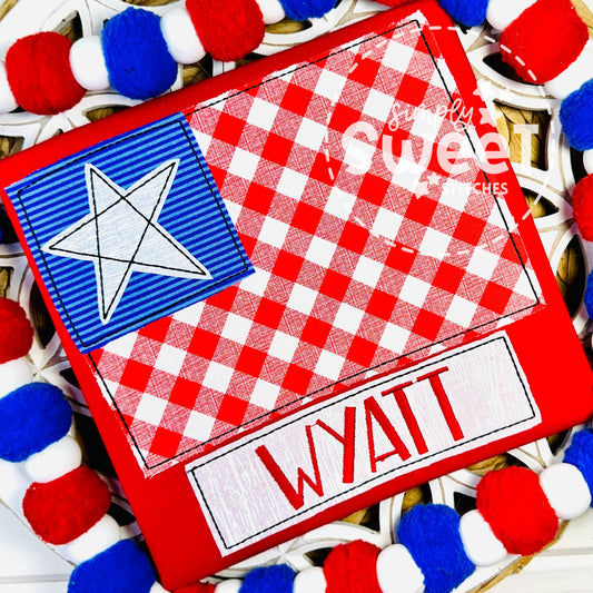 2010 - FLAG WITH STAR - APPLIQUE CHILD SHIRT