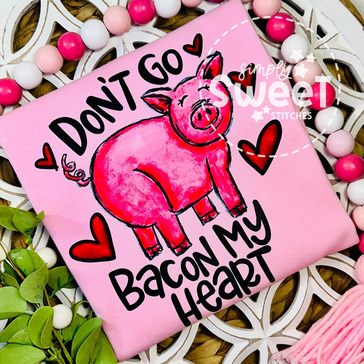 2682 - DON'T GO BACON MY HEART - HEAT PRESS CHILD SHIRT