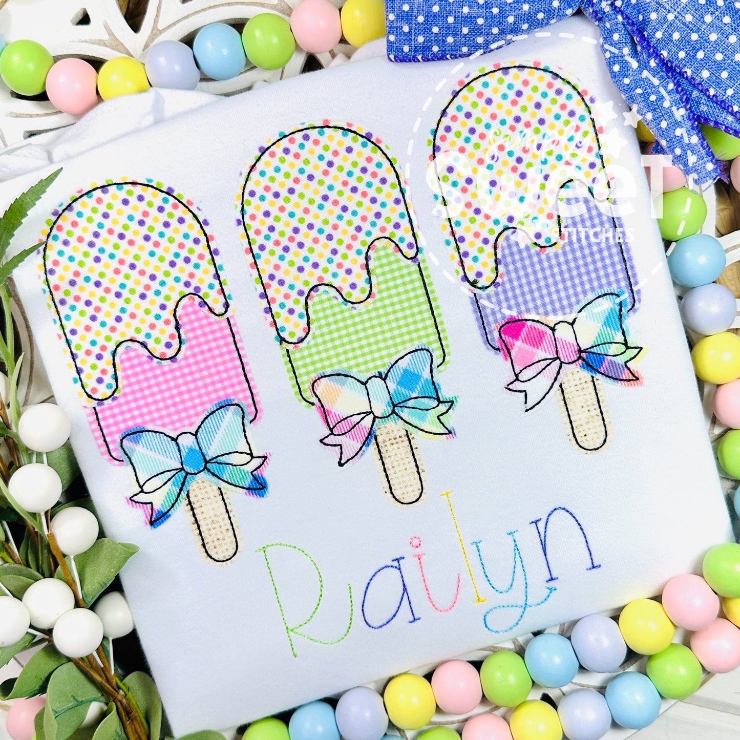 2743 - DIPPED POPSICLE TRIO - APPLIQUE CHILD SHIRT