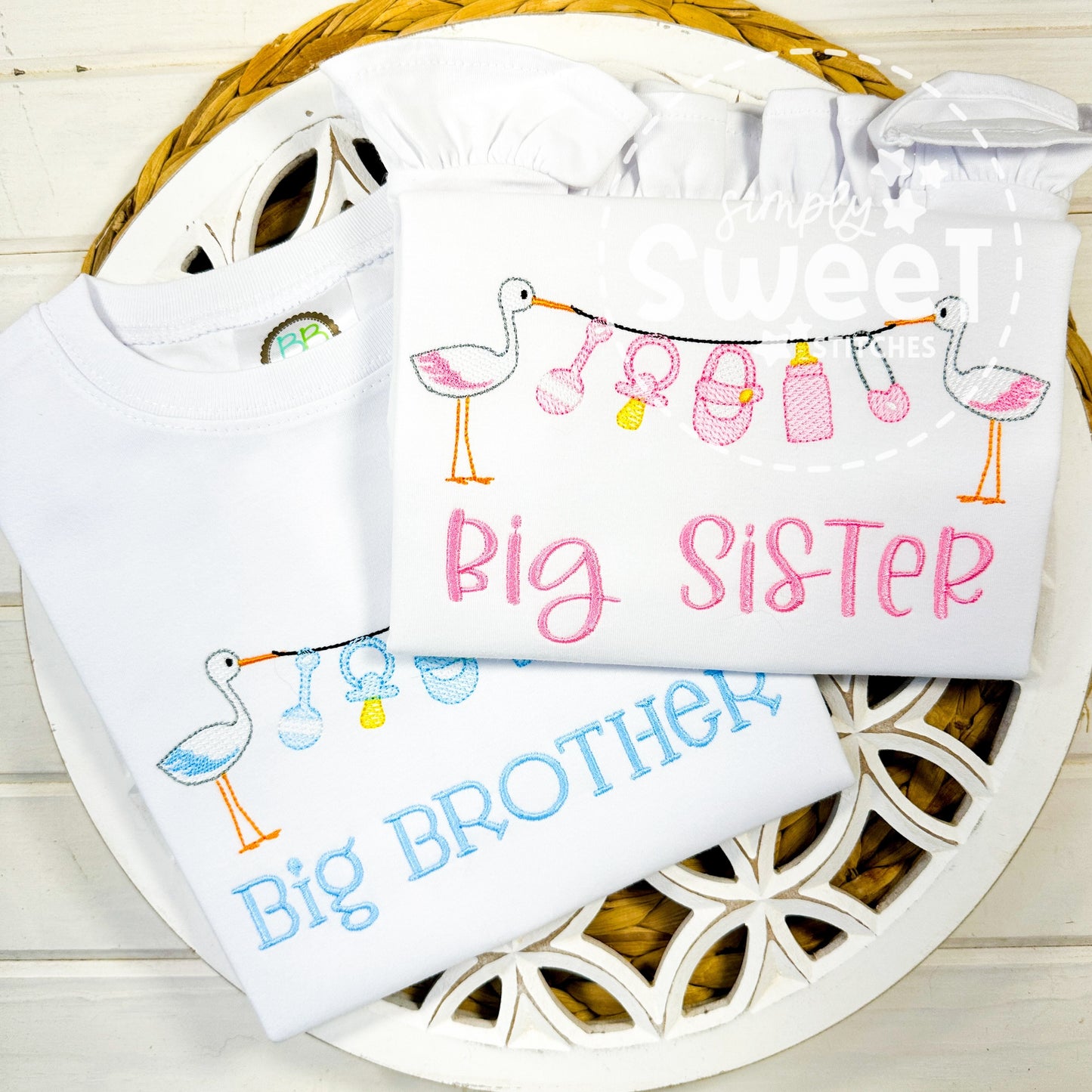2835 - BIG BROTHER STORK BUNTING - APPLIQUE CHILD SHIRT