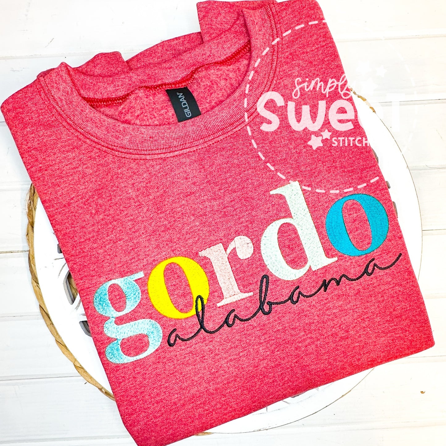 2714 - GORDO CITY & STATE - EMBROIDERY ADULT SHIRT