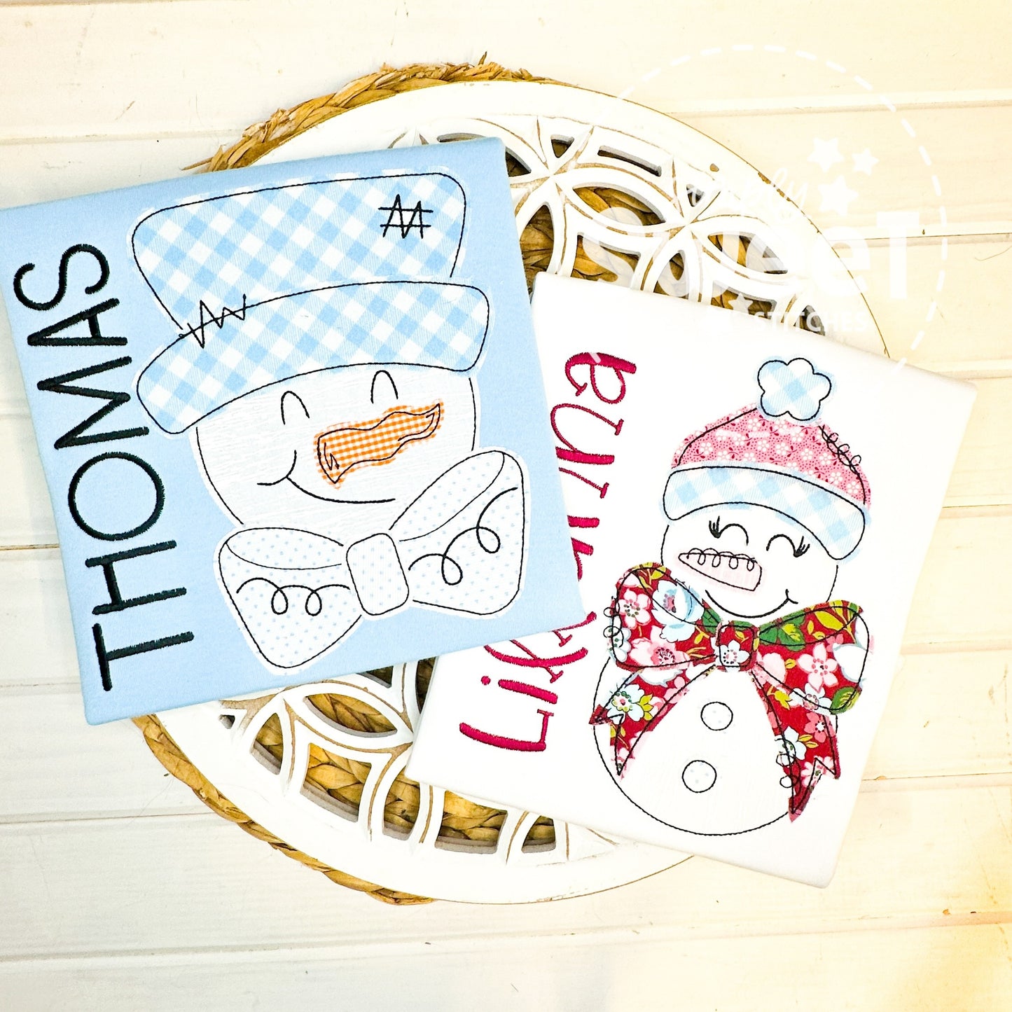 2851 | SNOWMAN GIRL | APPLIQUE CHILD SHIRT