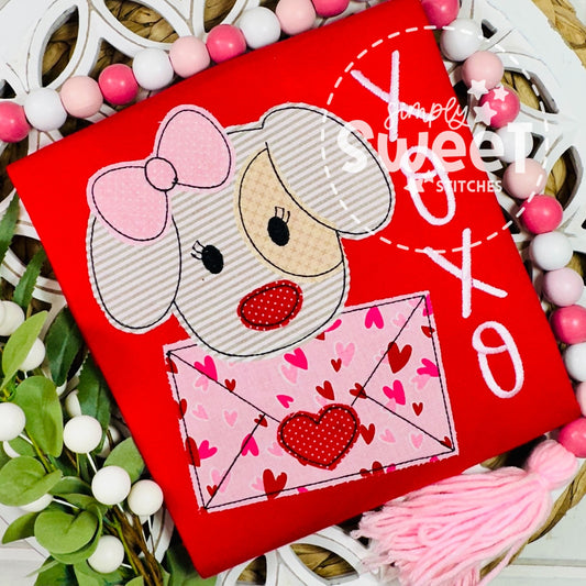 1947 - GIRL XOXO PUP - APPLIQUE CHILD SHIRT