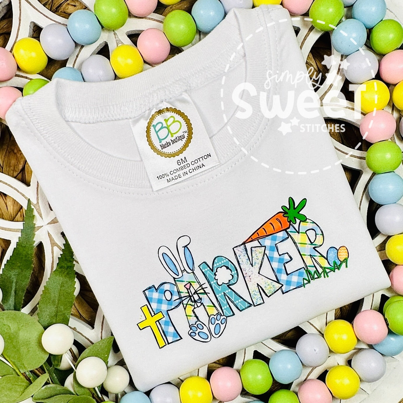 2697 - EASTER NAME ALPHA - HEAT PRESS CHILD SHIRT