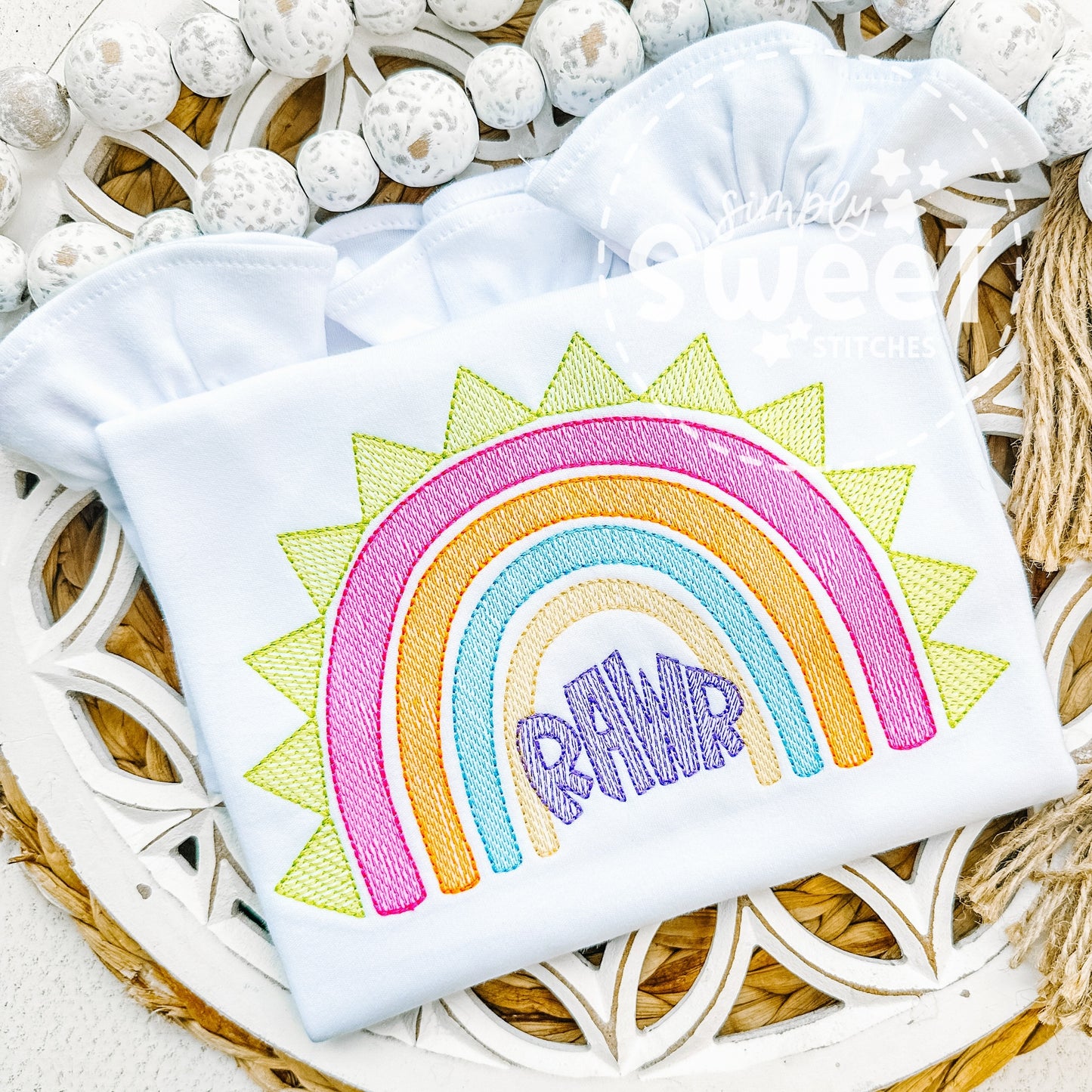 2926 | DINOSAUR RAINBOW | SKETCH CHILD SHIRT