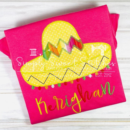 1977 - GIRL SOMBRERO - APPLIQUE CHILD SHIRT