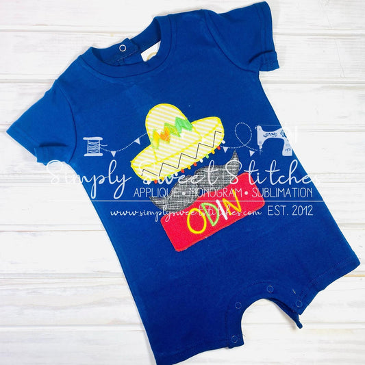 1978 - BOY SOMBRERO MUSTACHE - APPLIQUE CHILD SHIRT