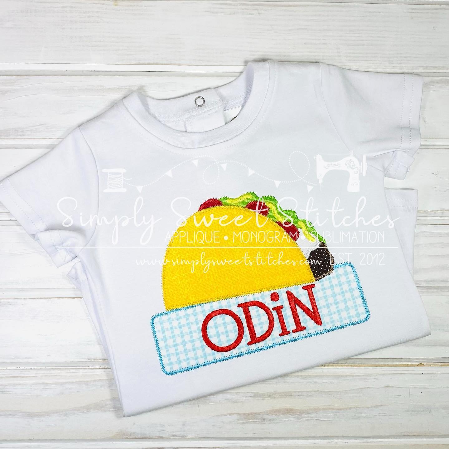 2949 - TACO APPLIQUE - CHILD SHIRT