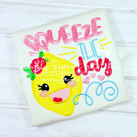 2114 - SQUEEZE THE DAY - APPLIQUE CHILD SHIRT