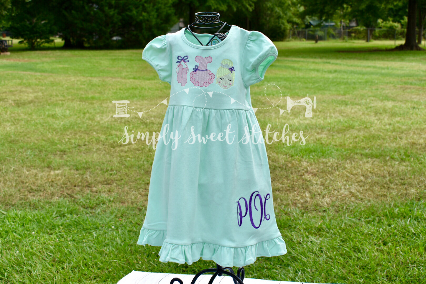 1109 - DANCE TRIO - SKETCH EMPIRE DRESS